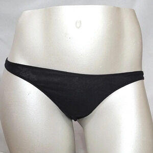 Only Hearts 51163 Organic Cotton Basic Thong Black‎ NWT New with Tags  D